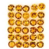 Round Cut Natural Unheated Orange Citrine Brazil 3