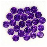 Round Cut Natural Top Rich Purple Amethyst Uruguay