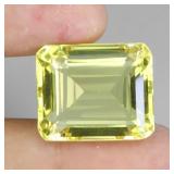Octagon Cut Natural Unheated Lemon Quartz Brazil 3