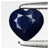 0.65ct 5.3x5mm Heart Natural Medium Blue Sapphire