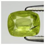 0.67ct 5.5x4.3mm Cushion Natural Green Sapphire -