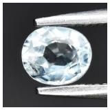0.39ct 4.8x4mm VS Oval Natural Blue Aquamarine - U