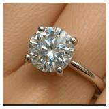 APPR $2835 Platinum 3.51g Lab Diamond 0.76ct Ring