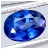 Oval Cut Natural Heated Top Royal Blue Sapphire Ma