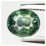 0.63ct 5.3x4.5mm Oval Natural Blue Green Sapphire