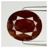 2.93ct 8.5x7.5mm Oval Natural Medium Orange Spessa