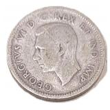 Silver 1940 Canada 10ï¿½ Coin