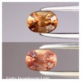 0.69ct 6x4.5mm Oval Natural Color Change Garnet -