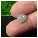 3.70ct Oval Natural Jadeite, Jelly Green Jade, Unh
