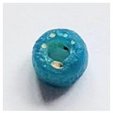 Ancient AD100-300 Roman glass bead blue green
