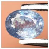 0.53ct 5.5x4mm Oval Blue Sapphire - Heated Glass F