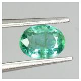 Oval Cut Natural Top Bluish Green Emerald Zambia 0