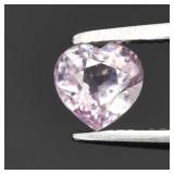 0.43ct 4.2x4.2mm Heart Natural Light Purple Sapphi