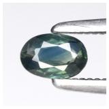 0.22ct 4.5x3mm VVS Oval Natural Blue Green Sapphir