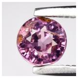 0.48ct 4.2mm Round Natural Pinkish Purple Malaya G
