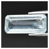 1.69ct Octagon Natural Light Blue Aquamarine - Unh