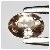 0.33ct 4.5x3.3mm Oval Natural Light Champagne Zirc