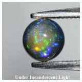 0.41ct 5mm Round Cabochon Natural Black Opal - Col