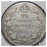 Canada 25 Cent 1911