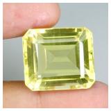 Octagon Cut Natural Unheated Lemon Quartz Brazil 3