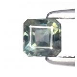 0.41ct 3.7x3.7mm Octagon Natural Bluish Green Sapp