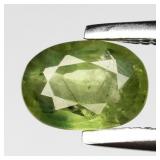 0.53ct 5.7x4mm Oval Natural Green Sapphire - Heate