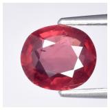 1.57ct Oval Natural Purplish Pink Rhodolite Garnet