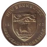 1867 New Brunswick Token Purple Violet