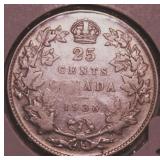 Canada 25 Cent 1936  Dot