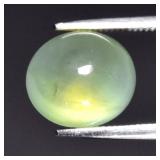 3.96ct 9.5x8.5mm Oval Cabochon Natural Green Prehn