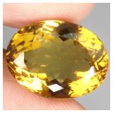 Oval Cut Natural Unheated Top Rich Yellow Citrine