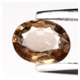 0.41ct 5x4mm VS Oval Natural Champagne Zircon - Un
