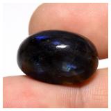 29.27ct Oval Cabochon Natural Rainbow With Luster