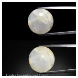 15.60ct Round Cabochon Natural White Cat's Eye Moo