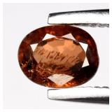 0.46ct 5x3.7mm Oval Natural Champagne Zircon - Unh