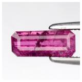 0.81ct 8.2x3.5mm Octagon Natural Purplish Pink Tou