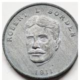 Canada 1975 ROBERT L BORDEN Medal 32mm