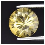 2.22ct 8.5mm VS Round Brilliant Natural Yellow Qua
