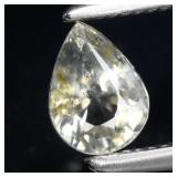 0.45ct 5x3.7mm Pear Light Green Sapphire - Unheate