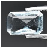 0.59ct 7x4.3mm Octagon Natural Blue Aquamarine - U