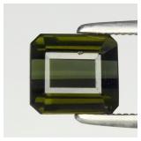 1.97ct 6.7x6mm VS Octagon Natural Green Tourmaline