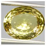 Oval Concave Cut Natural Unheated Lemon Quartz Bra