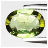 0.77ct 7x5mm Oval Natural Green Tourmaline - Unhea