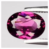 0.84ct 7x5mm VS Oval Natural Purplish Pink Rhodoli