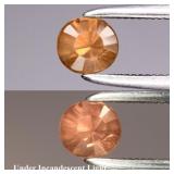 0.51ct 4.5x4.2mm Oval Natural Color Change Garnet