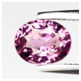 0.61ct 5.8x4.5mm Oval Natural Purplish Pink Rhodol