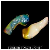 Pair 2pcs Rare Natural Floral Flash Play Of Color