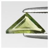 0.29ct 7x3.5mm Trillion Natural Green Sapphire - H