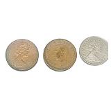 Lot of 3 Canada 01ï¿½ & 10ï¿½ Coins