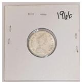 Silver 1966 Canada 10ï¿½ Coin